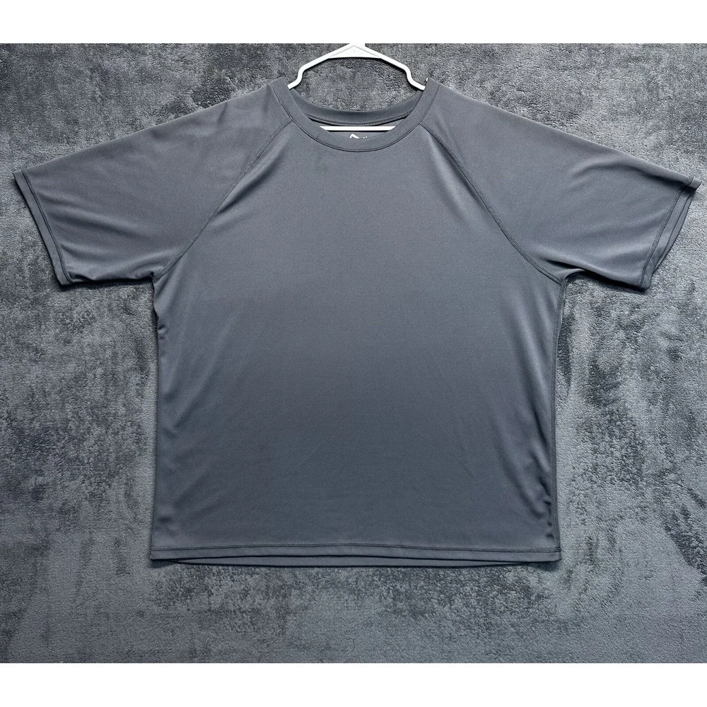 Kanu Surf Swim Shirt Mens 2XL Short Sleeve Gray Performance Stretch Surf